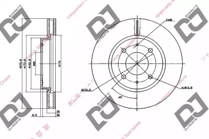 Тормозной диск DJ PARTS BD1385